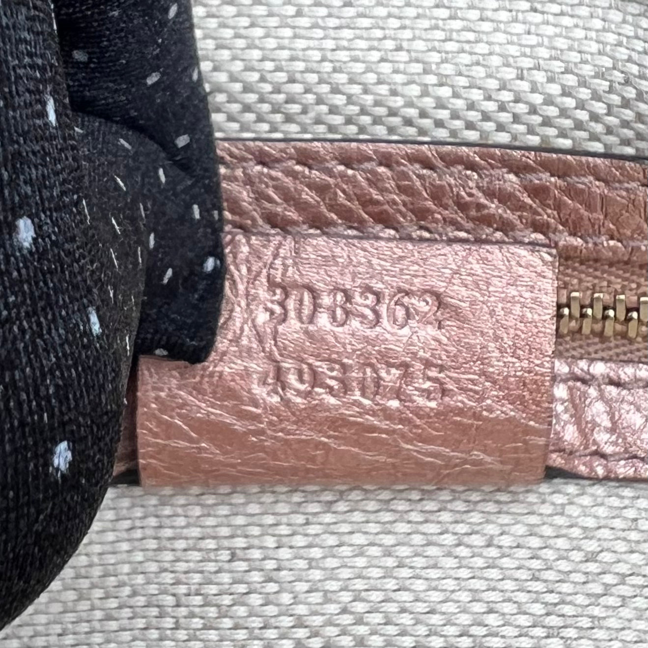Gucci Japan Exclusive Metallic Pink Soho Two-Way Bag