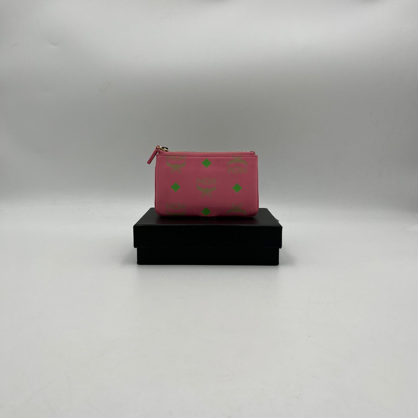 MCM Pink Logo Key Pouch