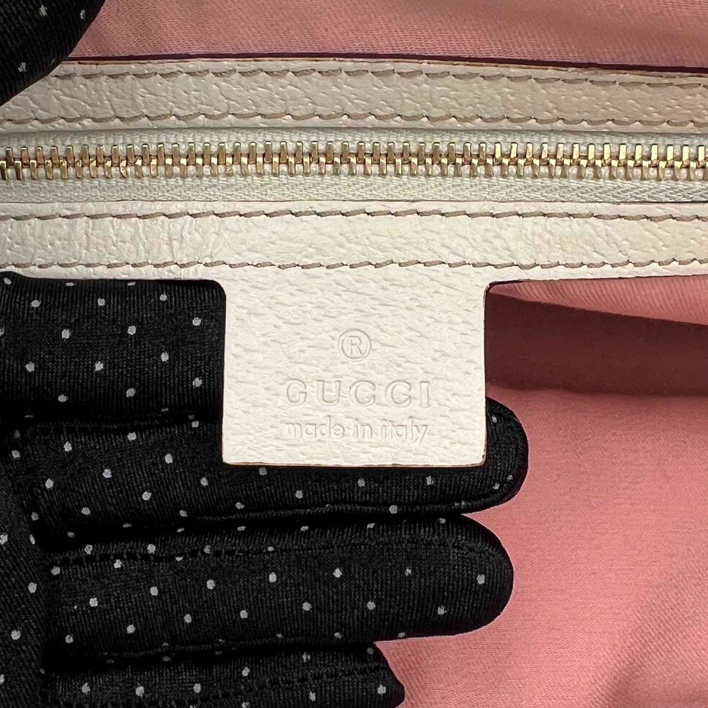 Gucci Pink Monogram Green Pink Sherryline Charm Small Open Tote