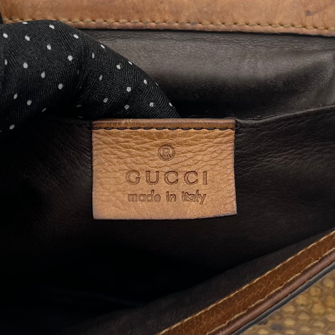 Gucci Brown Python and Leather Marrakech Chain Shoulder Bag