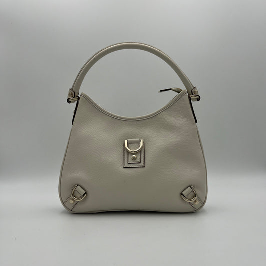 Gucci White Leather Abbey D-Ring Hobo Shoulder Bag