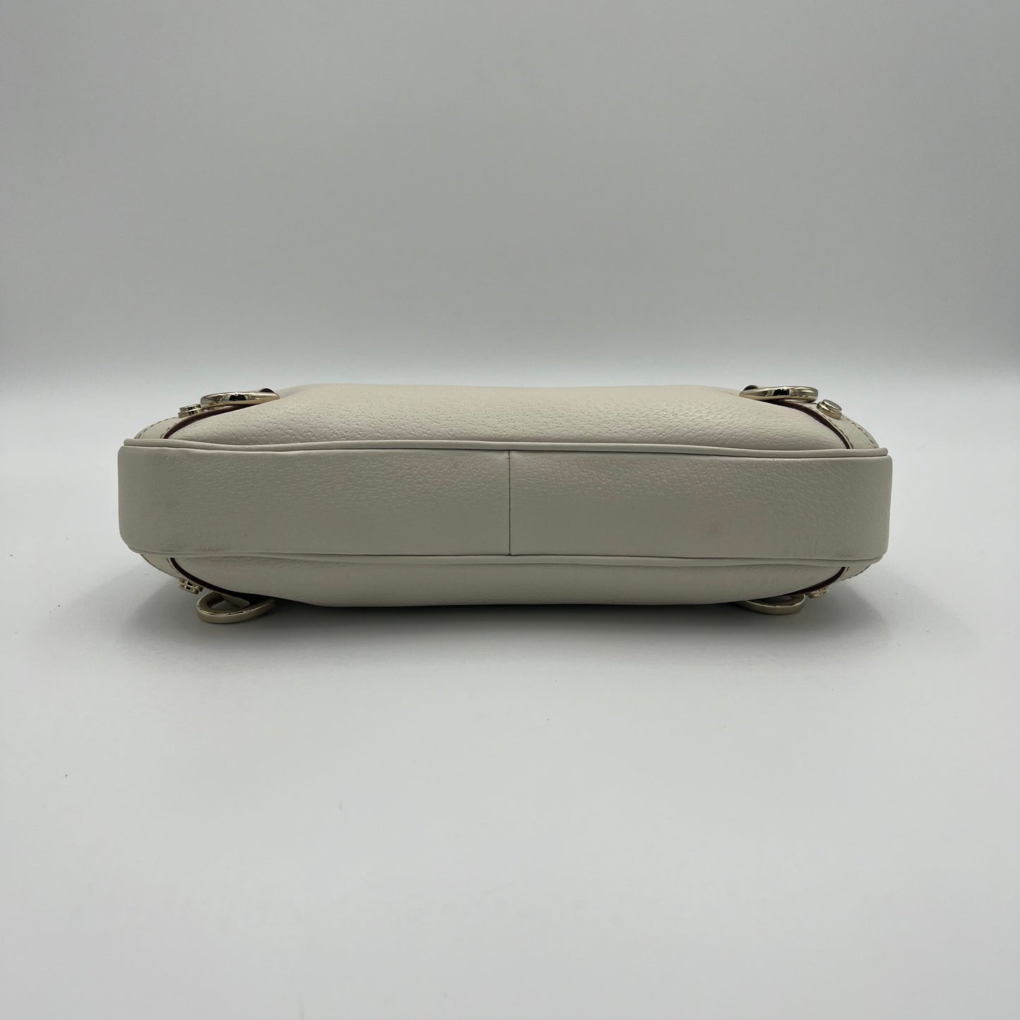 Gucci White Leather Abbey D-Ring Hobo Shoulder Bag