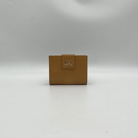 Celine Paris Caleche Caramel Leather Compact Wallet