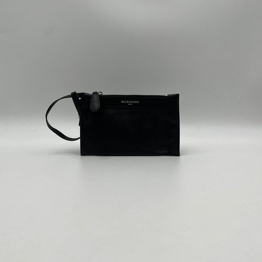 Balenciaga Black Leather Pouch