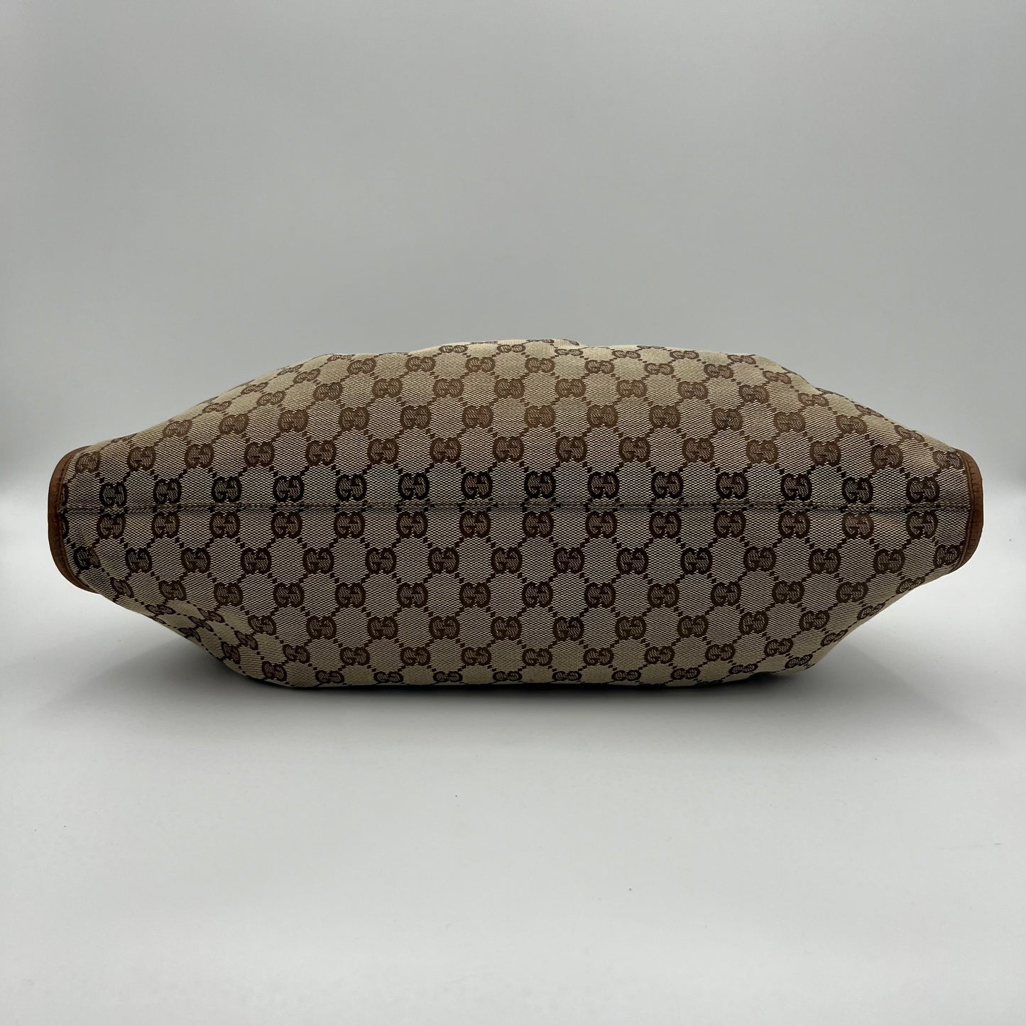 Gucci Monogram Canvas Drawstring Hobo Bag