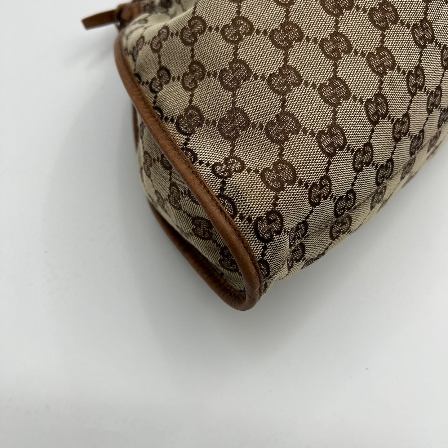 Gucci Monogram Canvas Drawstring Hobo Bag