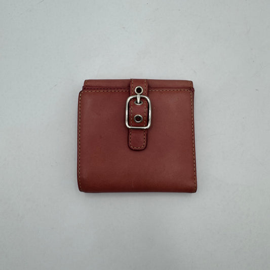 Coach Vintage Pink Leather Legacy Buckle Bifold Short Wallet