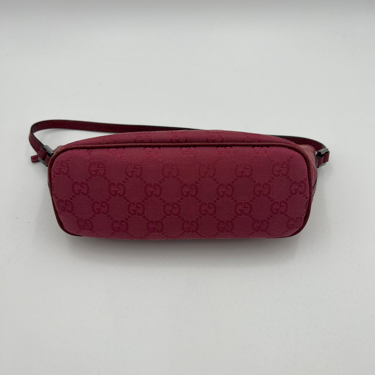 Gucci Pink Monogram Canvas and Leather Boat Pochette