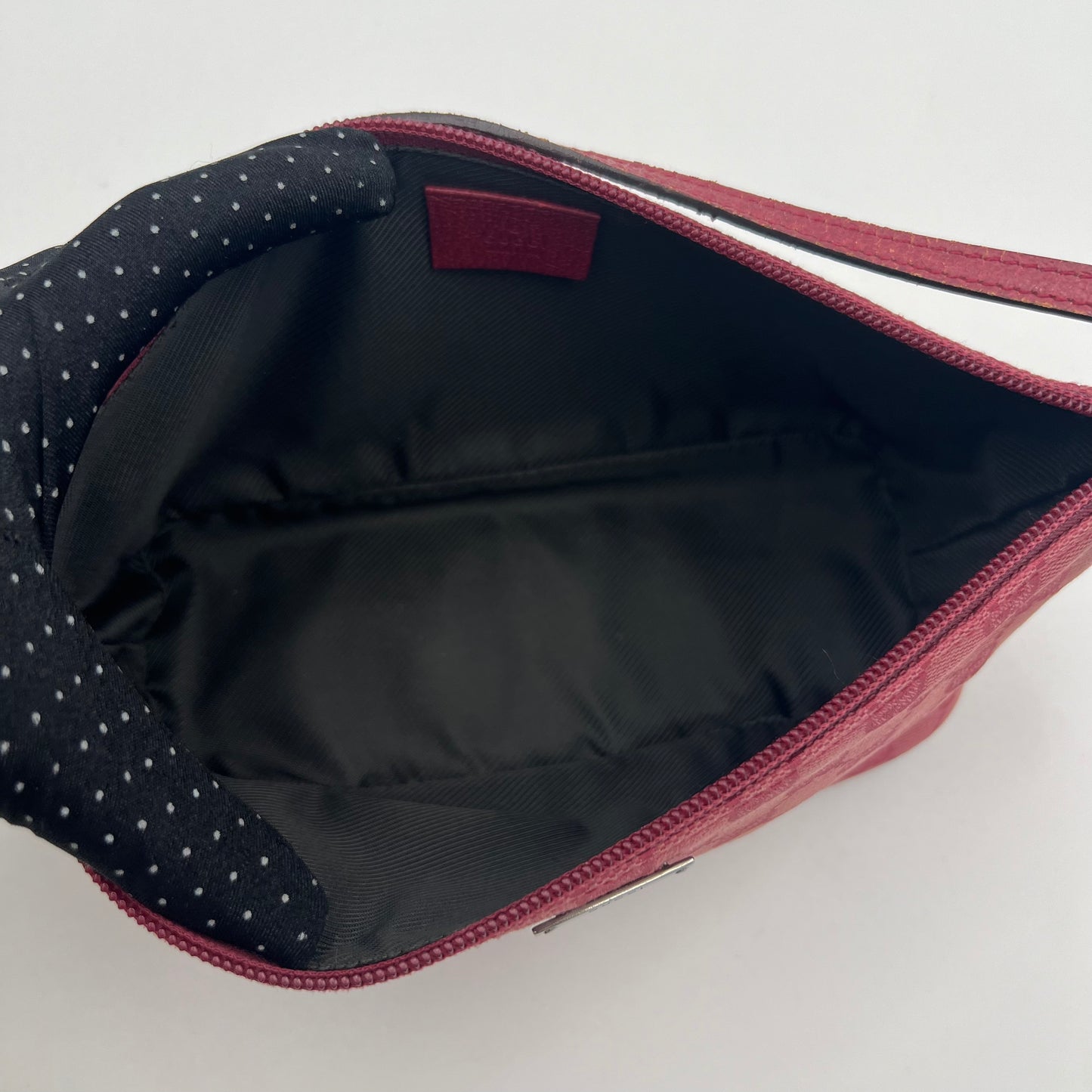Gucci Pink Monogram Canvas and Leather Boat Pochette