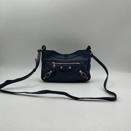 Balenciaga Blue Leather Hip Crossbody