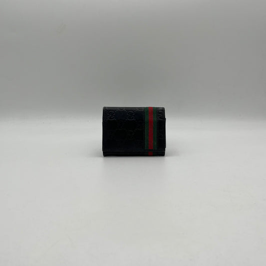 Gucci Black Guccissima Sherryline Bifold Cardholder