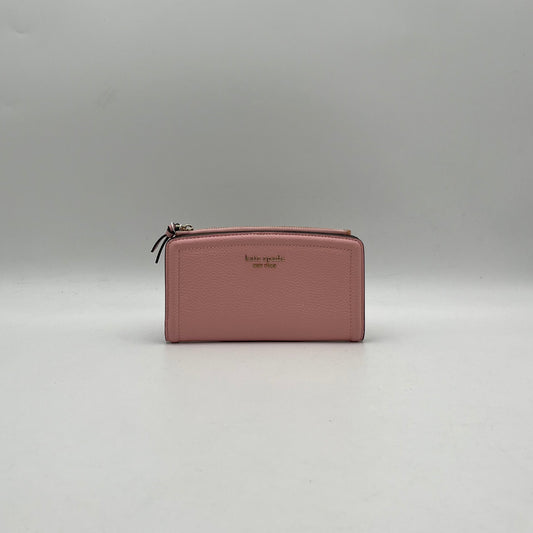 Kate Spade Pink Knott Pebbled Leather Wallet