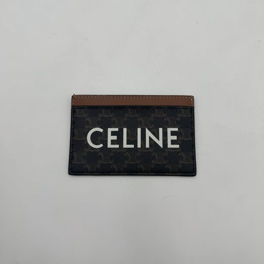 Celine Triomphe Canvas Logo Card Holder