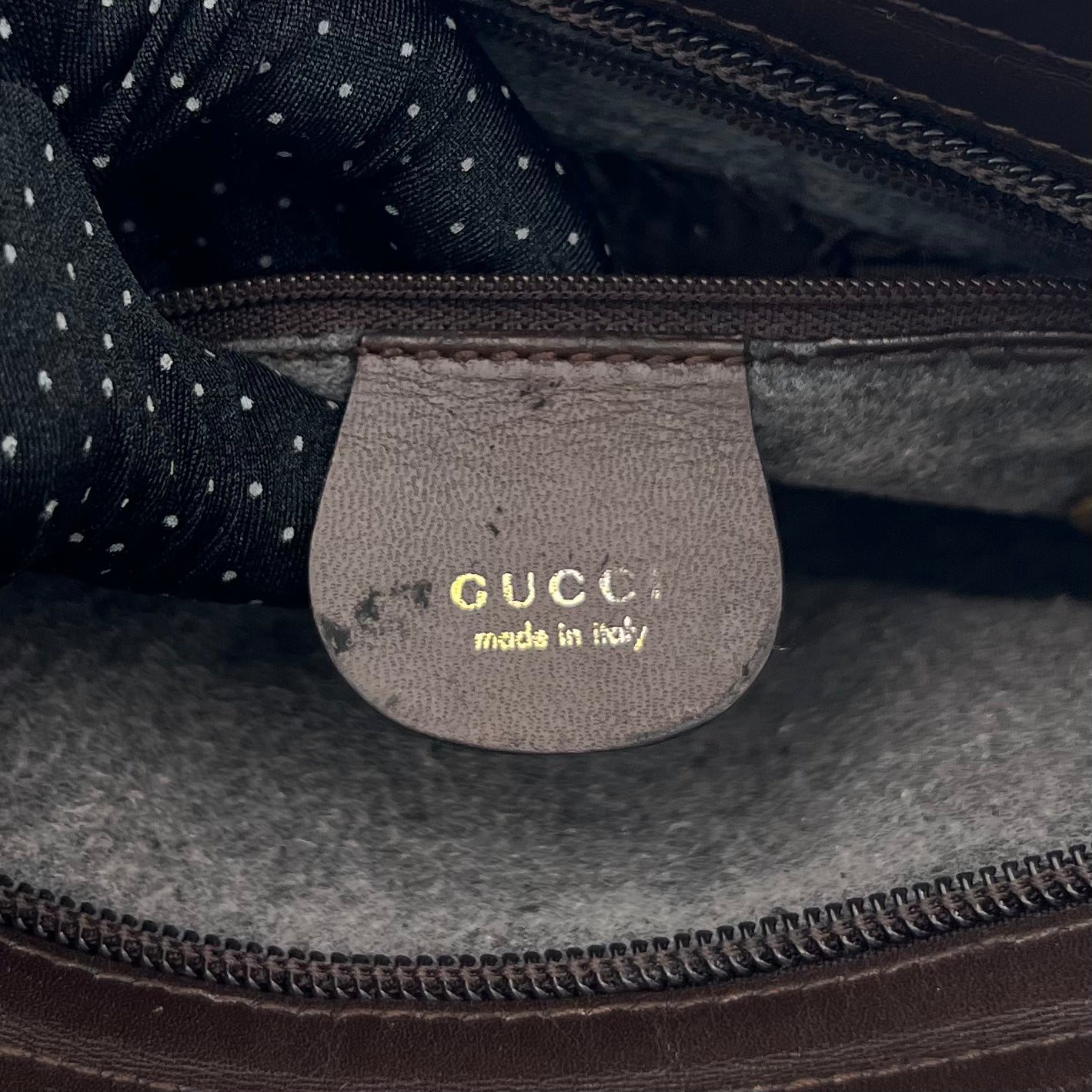 Gucci by Tom Ford 1997 Brown Leather Wood Chain Shoulder Bag