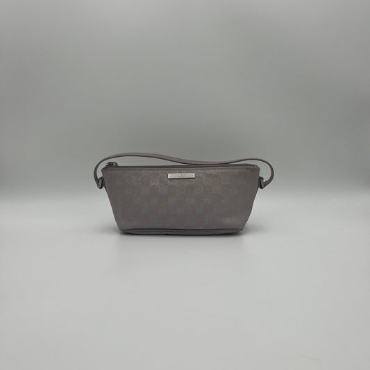 Gucci Lavender Monogram Canvas and Leather Boat Pochette