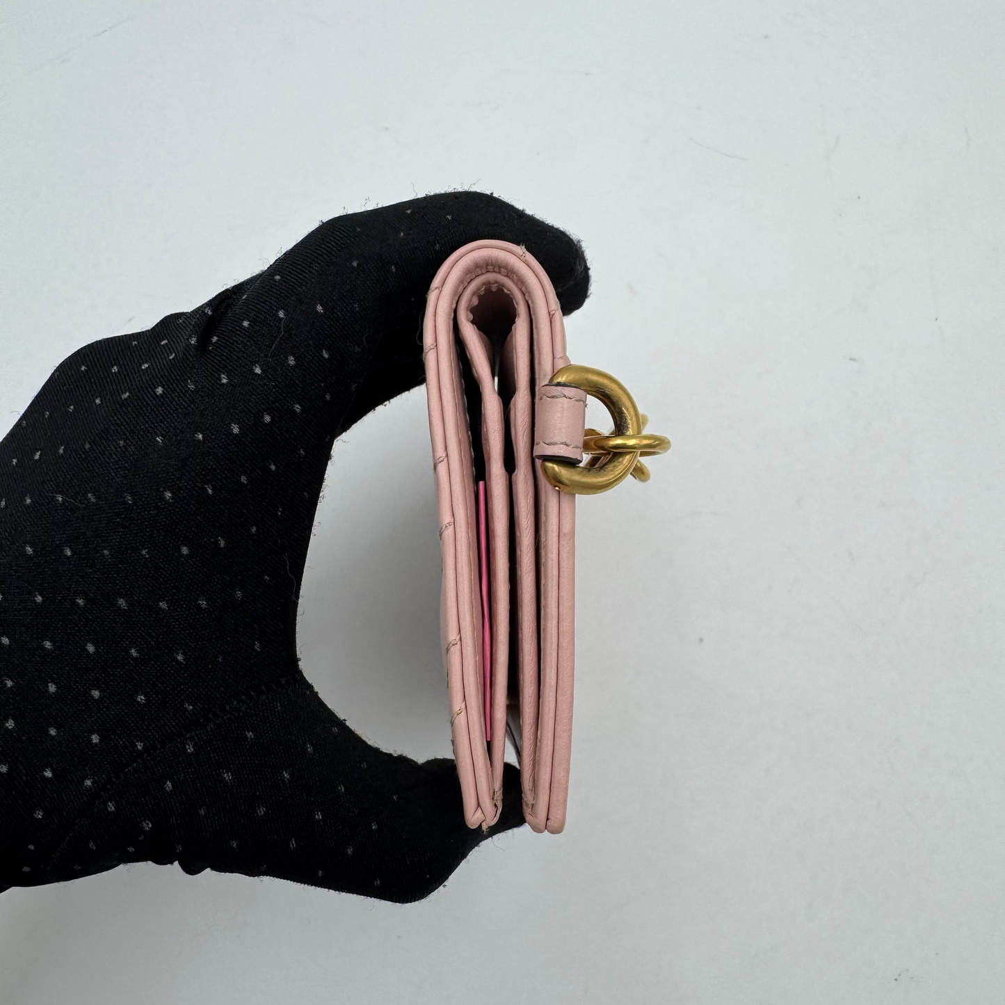 Gucci Light Pink Leather Marmont Bifold Card Holder