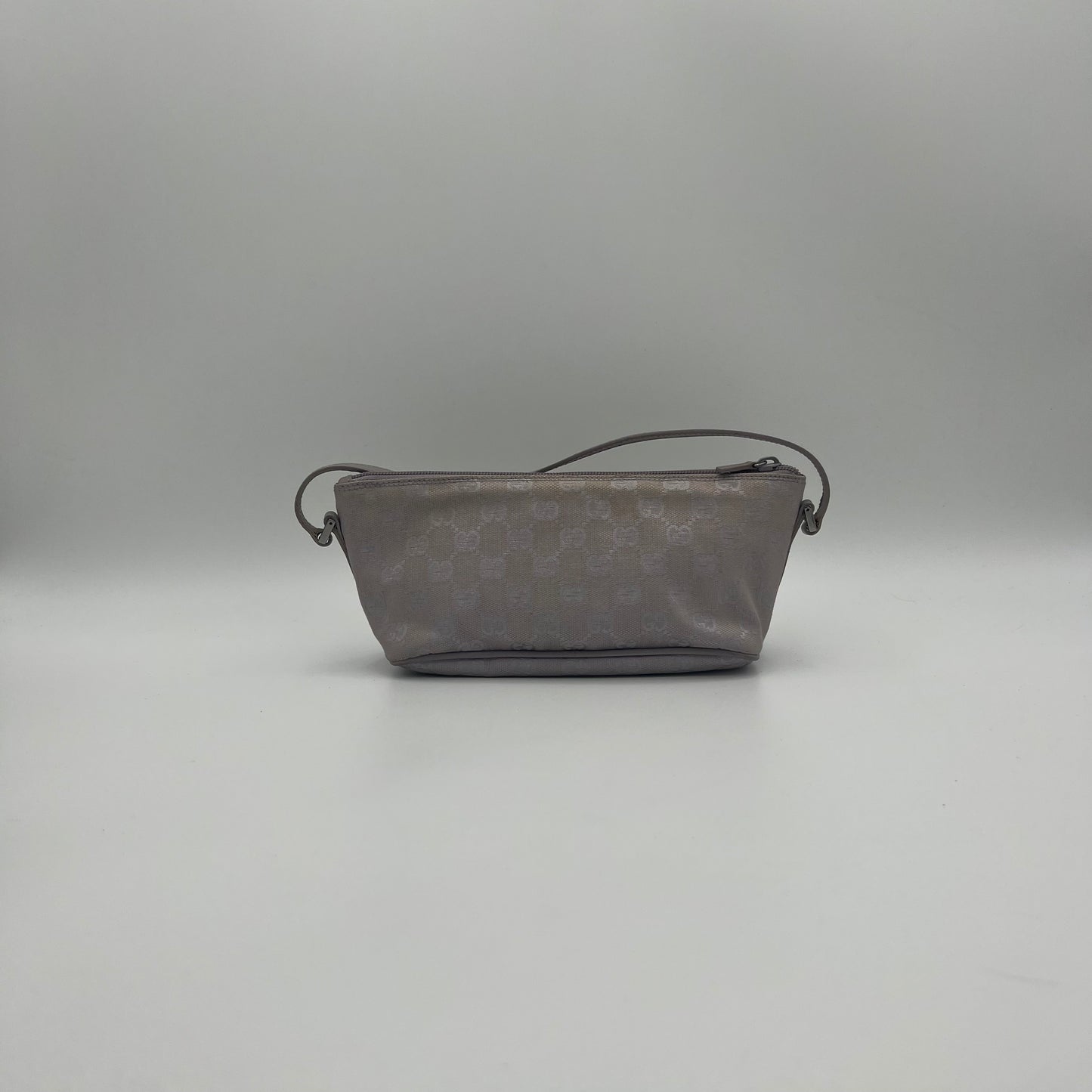 Gucci Lavender Monogram Canvas and Leather Boat Pochette