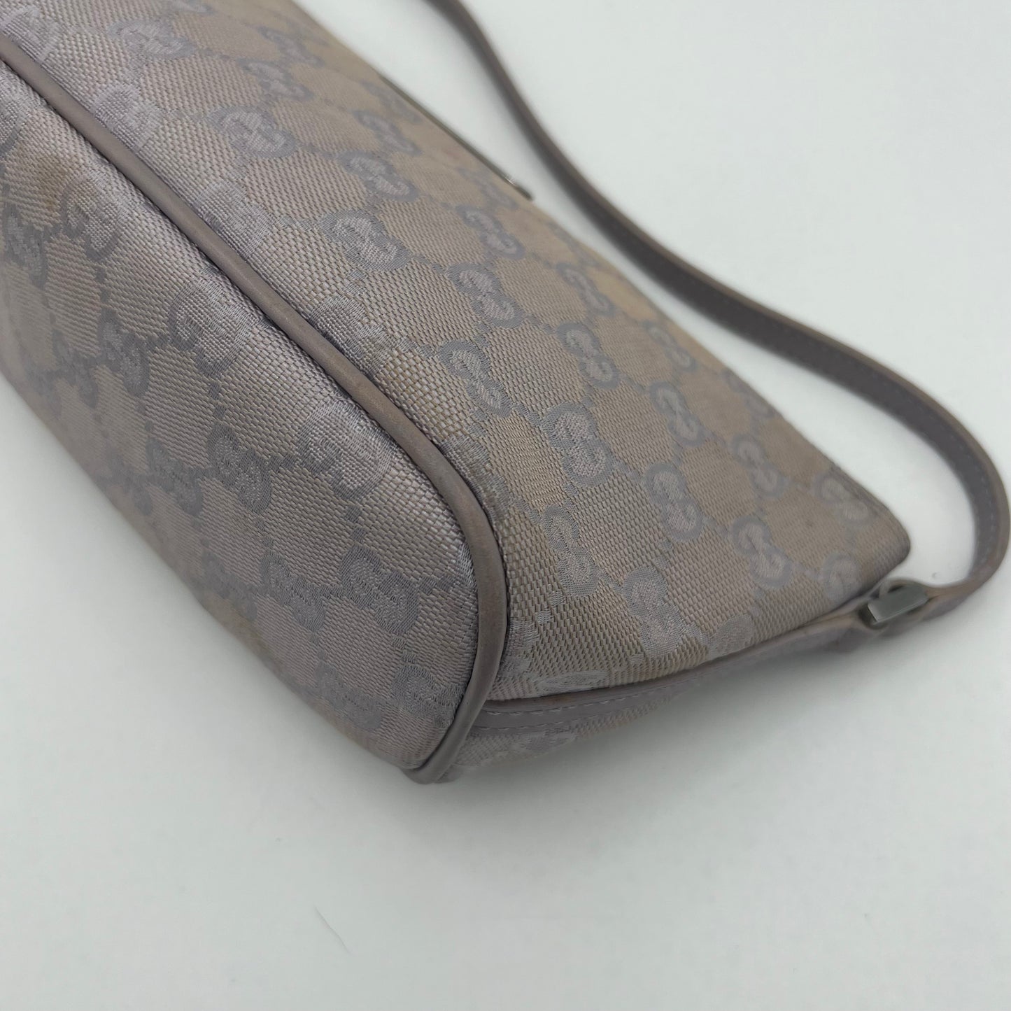 Gucci Lavender Monogram Canvas and Leather Boat Pochette