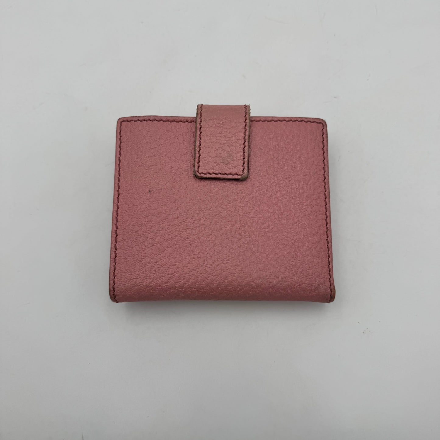 Gucci Pink Leather Bamboo Twist Bifold Short Wallet