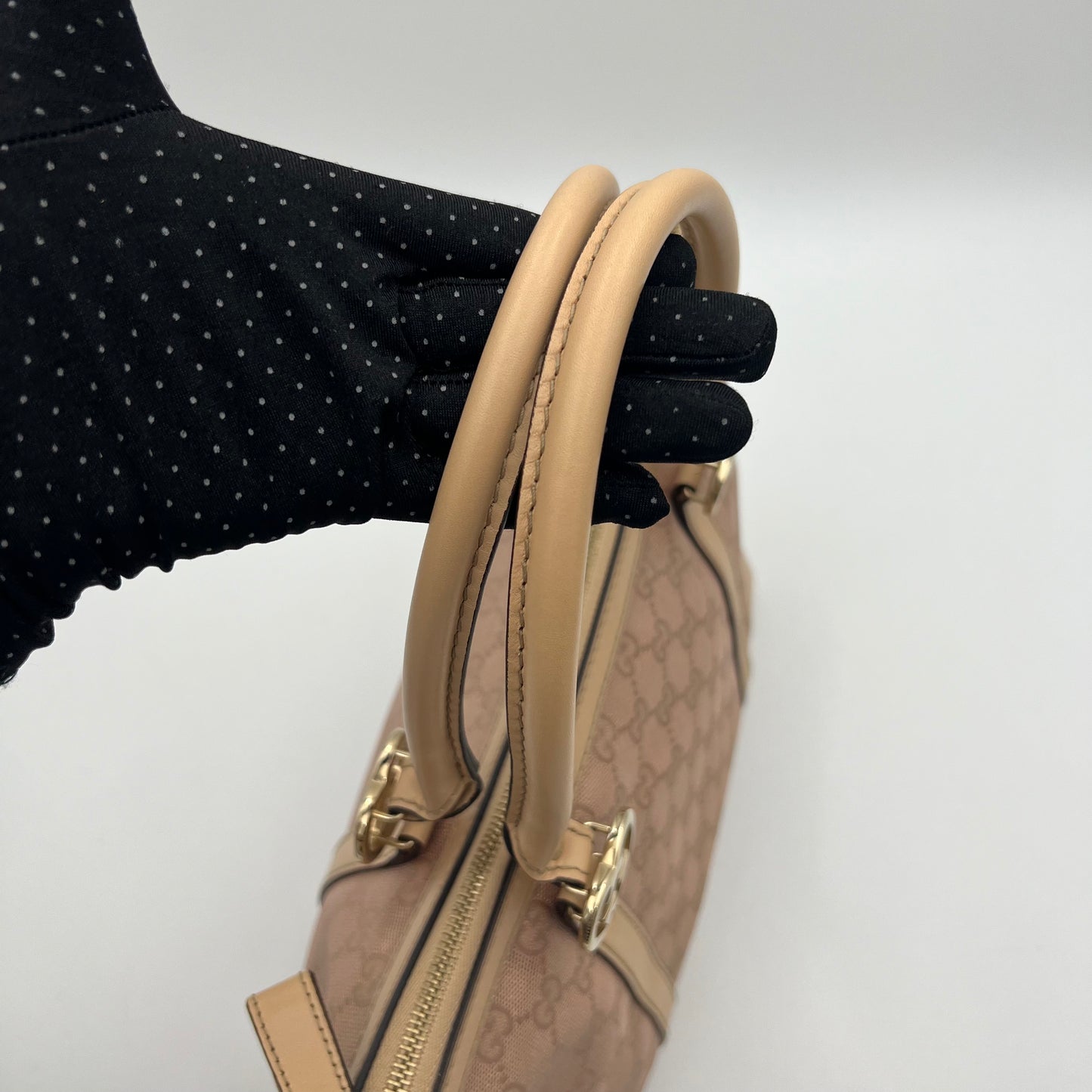 Gucci Glittery Pink Monogram Canvas Heart GG Lovely Tote