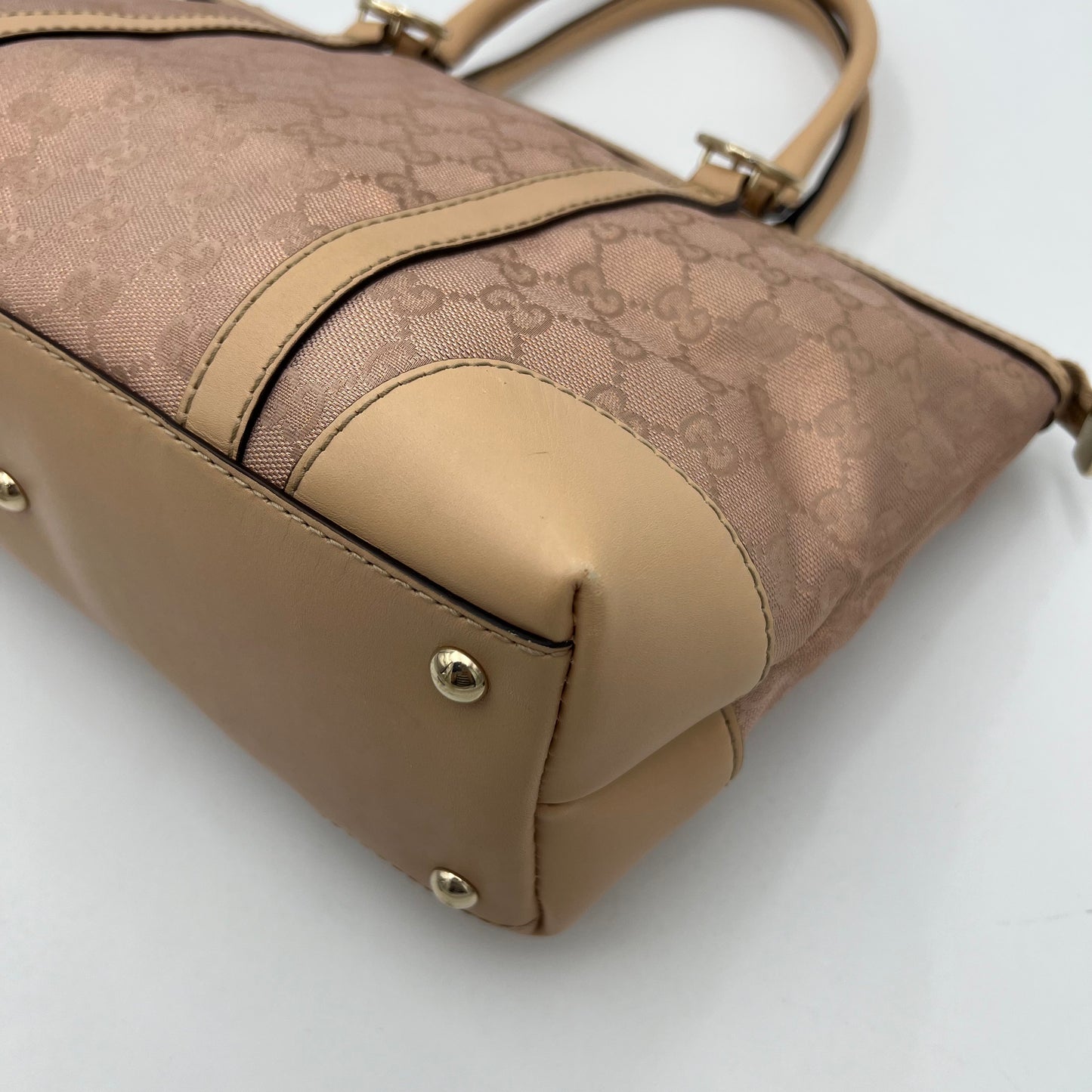 Gucci Glittery Pink Monogram Canvas Heart GG Lovely Tote