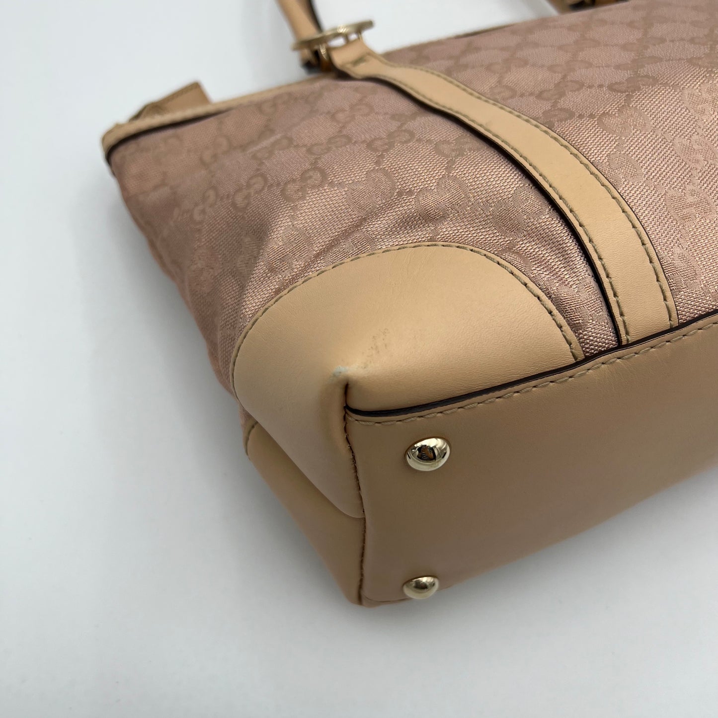 Gucci Glittery Pink Monogram Canvas Heart GG Lovely Tote