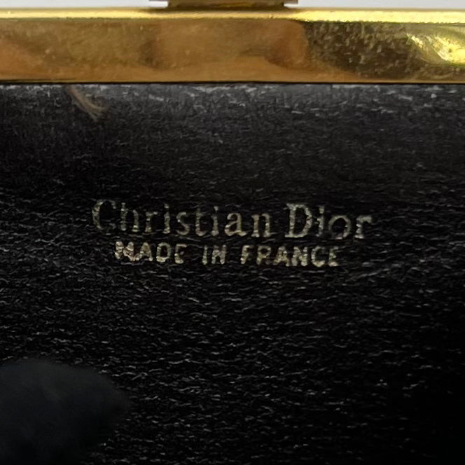 Christian Dior Brown Monogram Vintage Lock Coin Purse