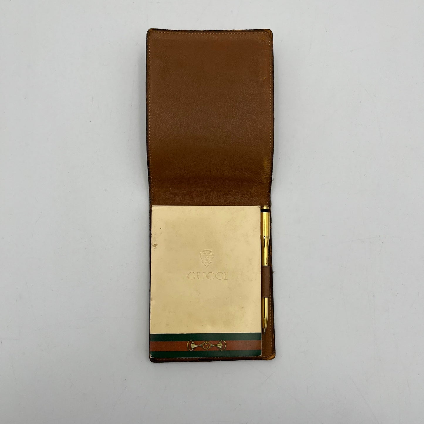 Gucci Vintage Brown Leather Horsebit Mini Agenda