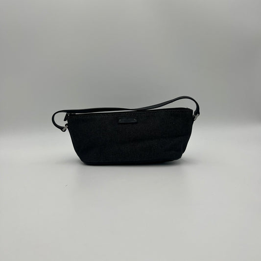 Gucci Black Denim and Leather Boat Pochette