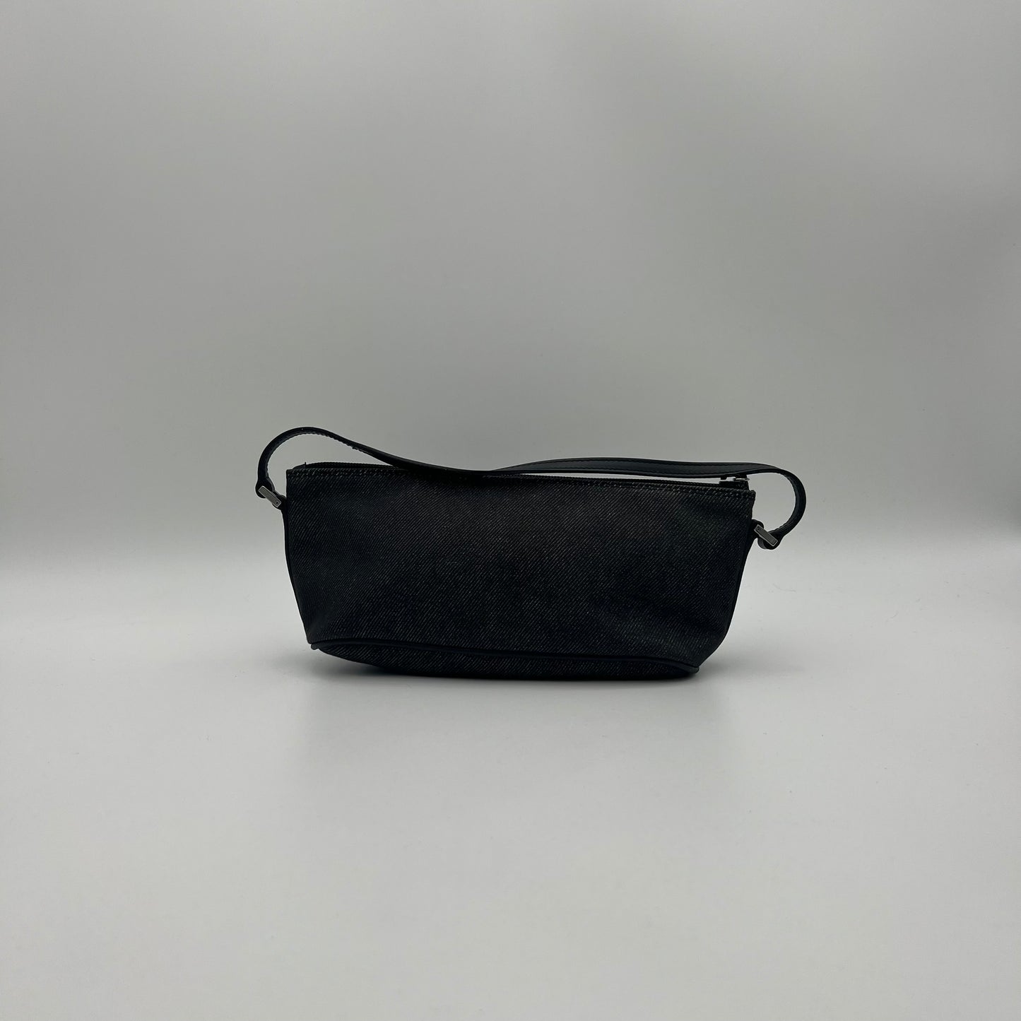 Gucci Black Denim and Leather Boat Pochette