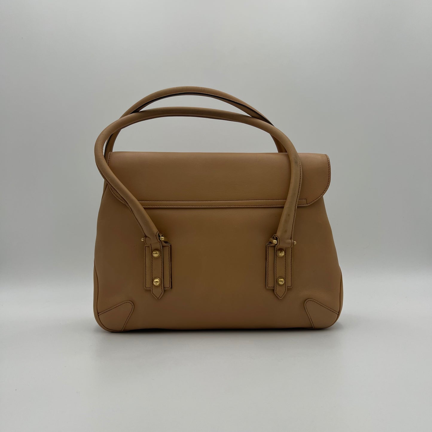 Gucci Camel Leather Horsebit Chain Flap Shoulder Bag