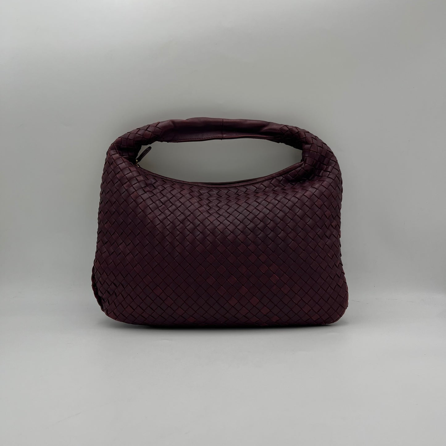 Bottega Veneta Eggplant Purple Intrecciato Hobo Bag