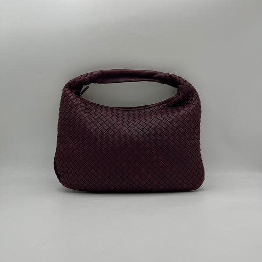 Bottega Veneta Eggplant Purple Intrecciato Hobo Bag