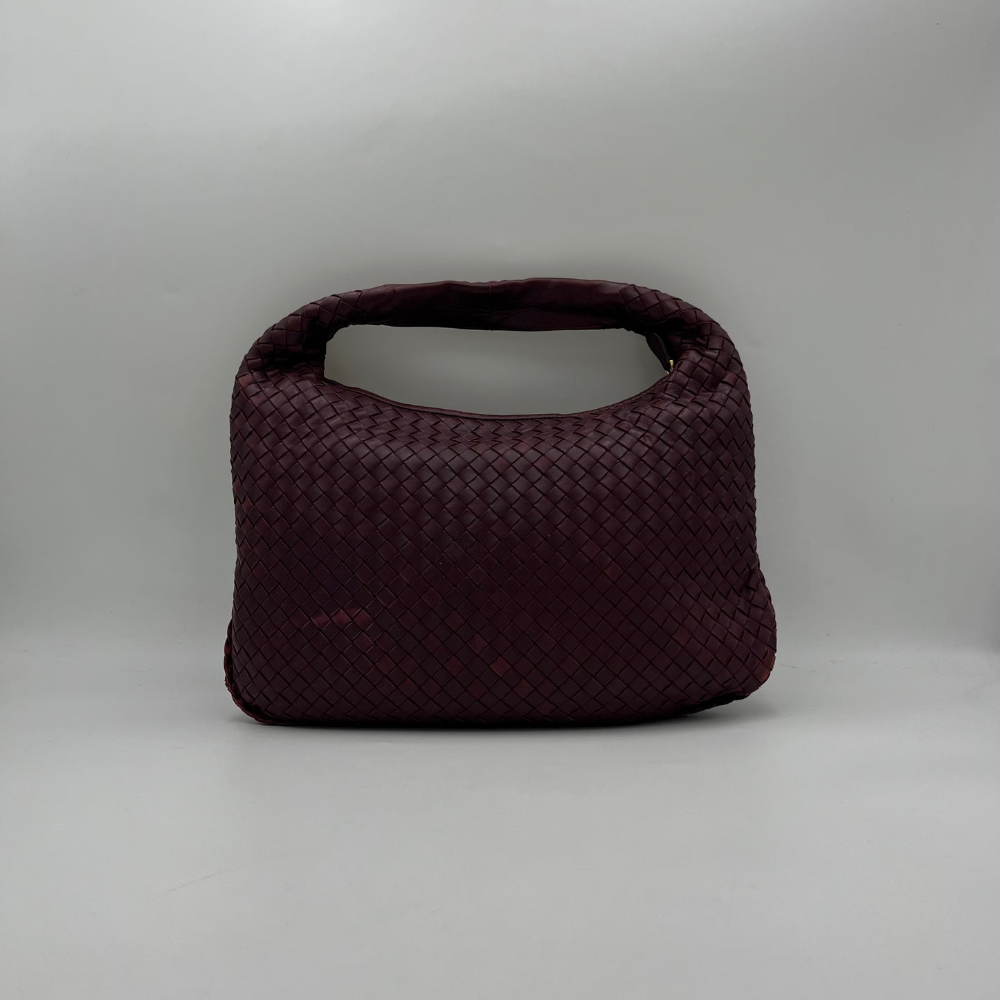 Bottega Veneta Eggplant Purple Intrecciato Hobo Bag