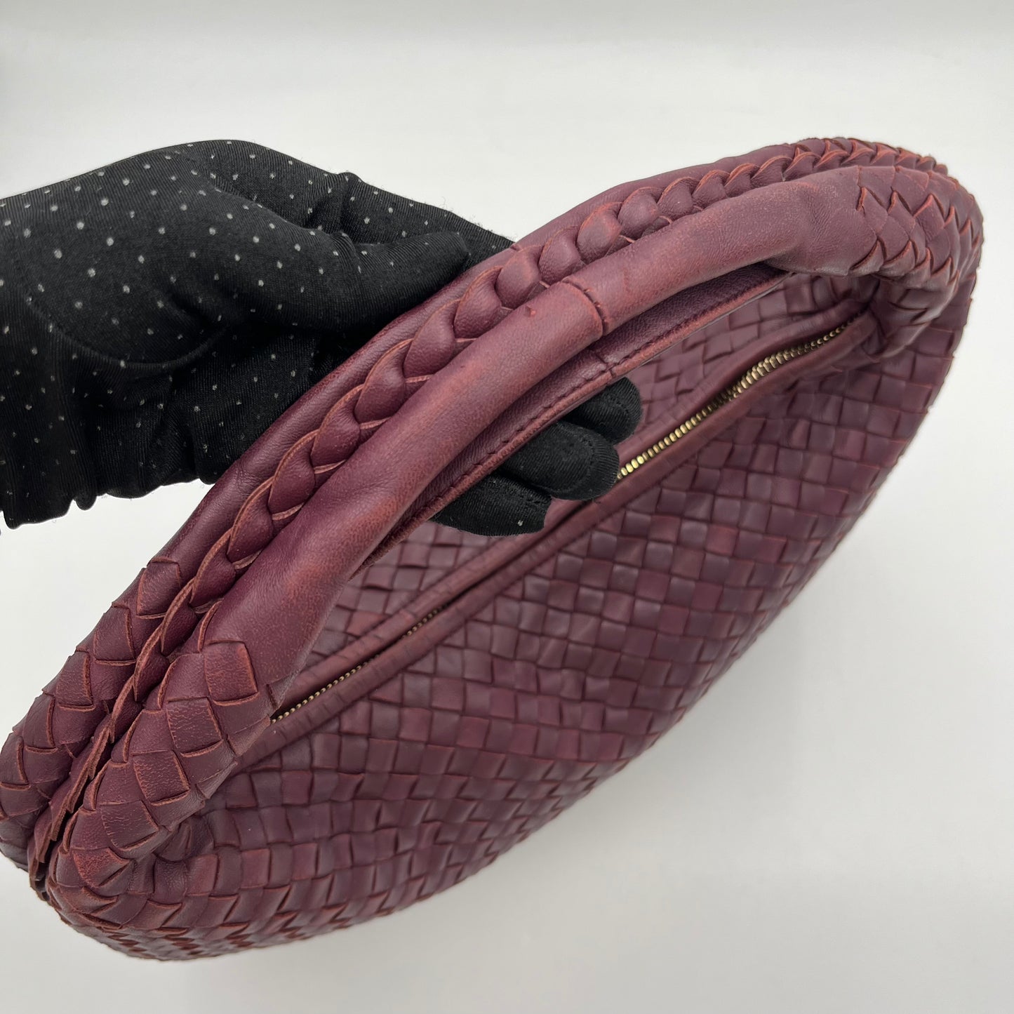Bottega Veneta Eggplant Purple Intrecciato Hobo Bag