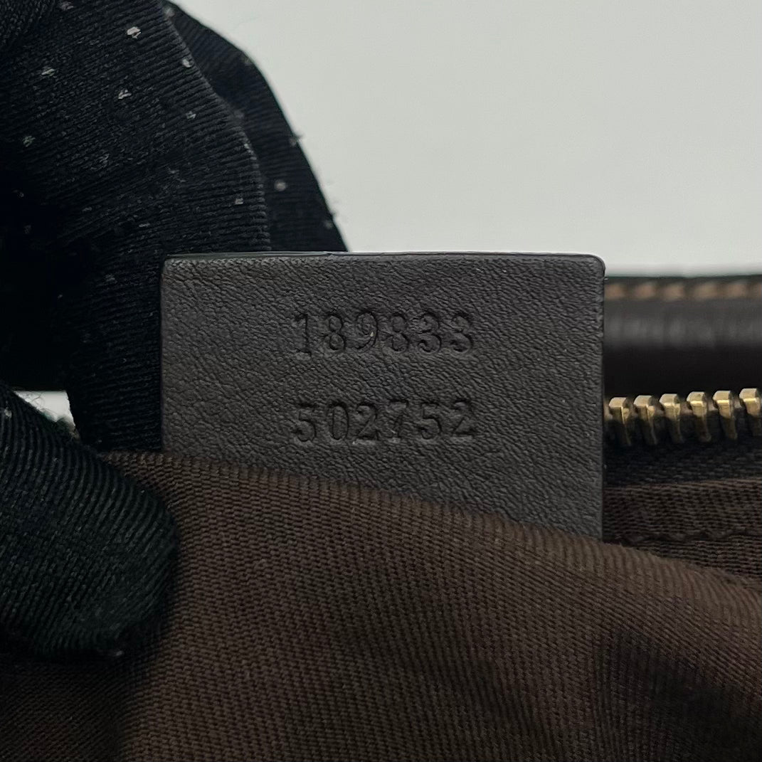 Gucci Brown Monogram Canvas and Leather Abbey D-Ring Large Hobo Bag
