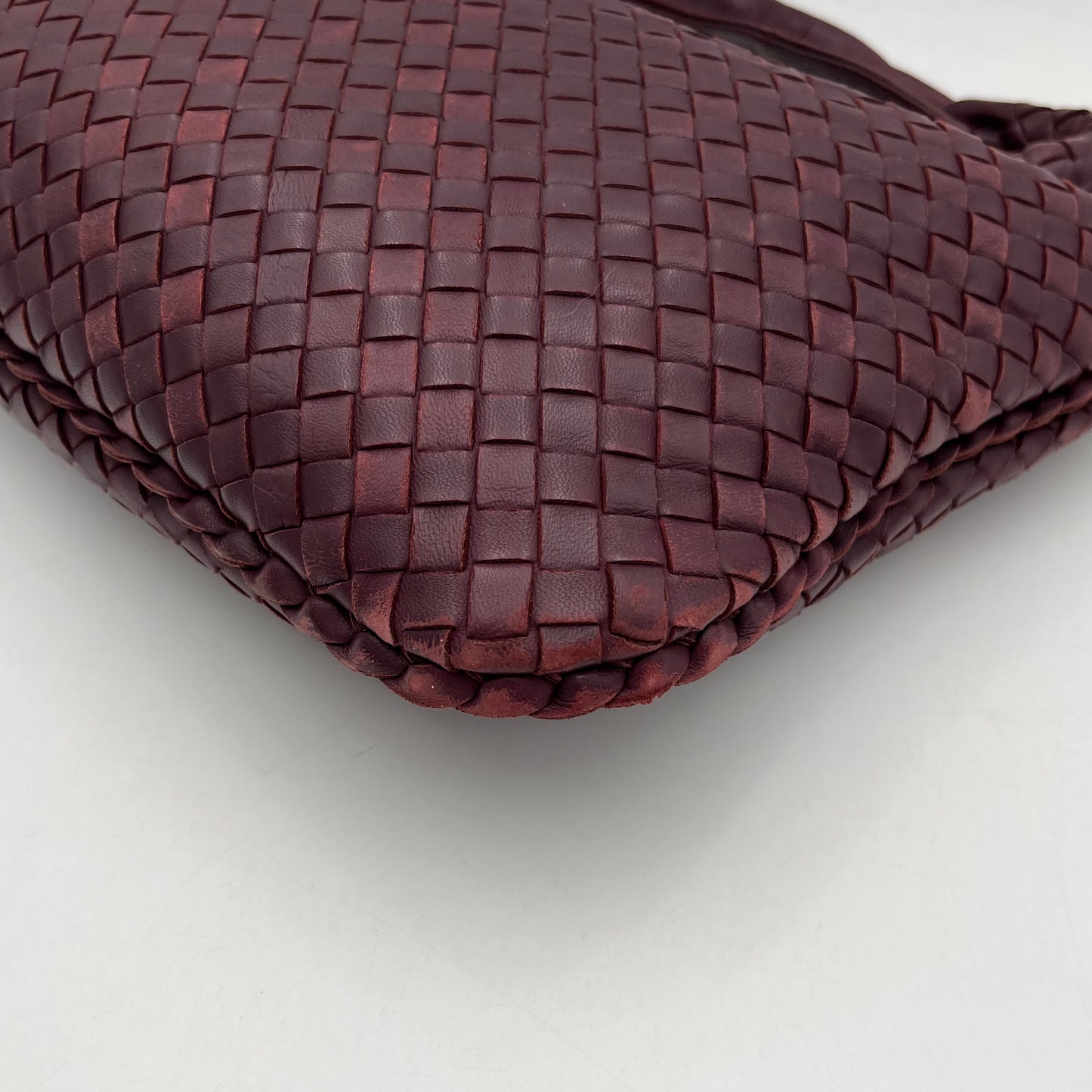 Bottega Veneta Eggplant Purple Intrecciato Hobo Bag