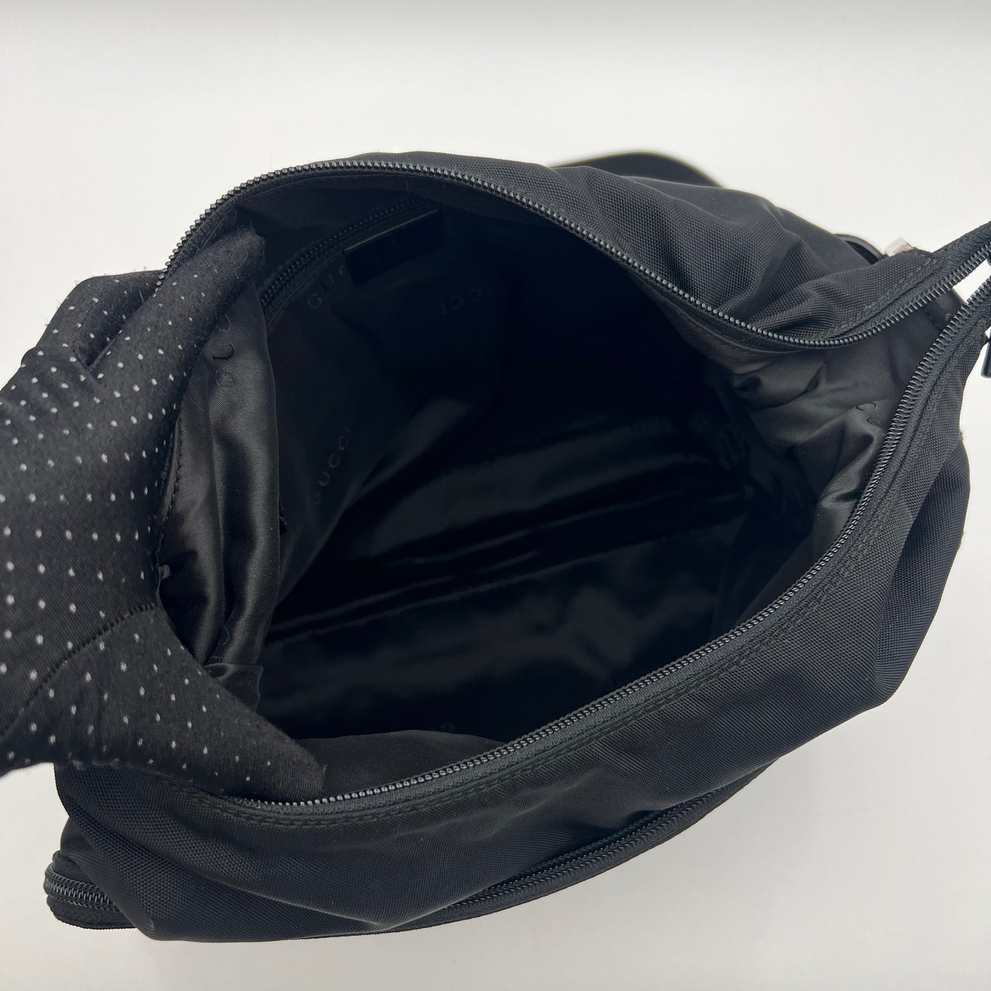 Gucci Black Nylon Hobo Shoulder Crossbody