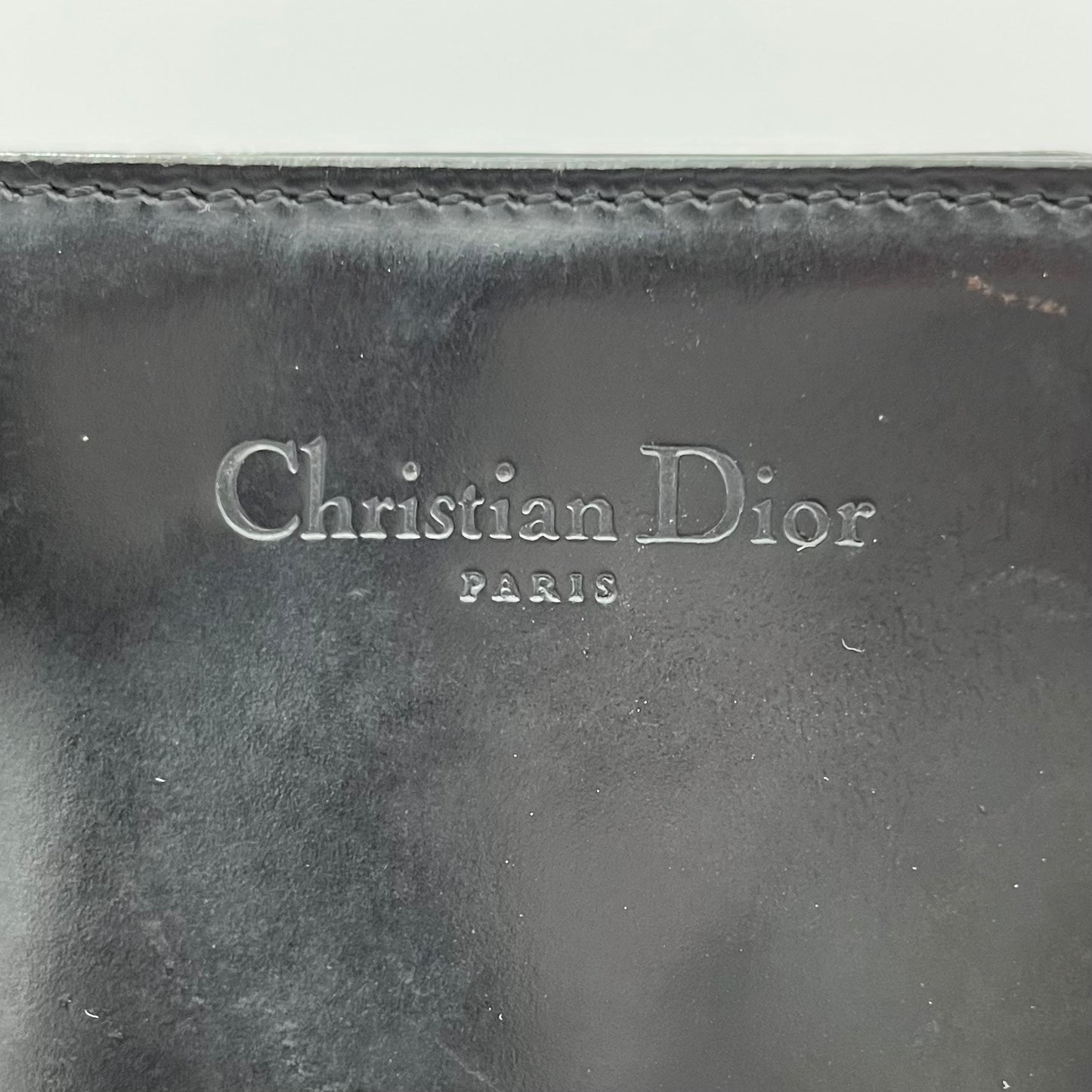 Christian Dior Black Patent Leather Large Lady Dior SHW