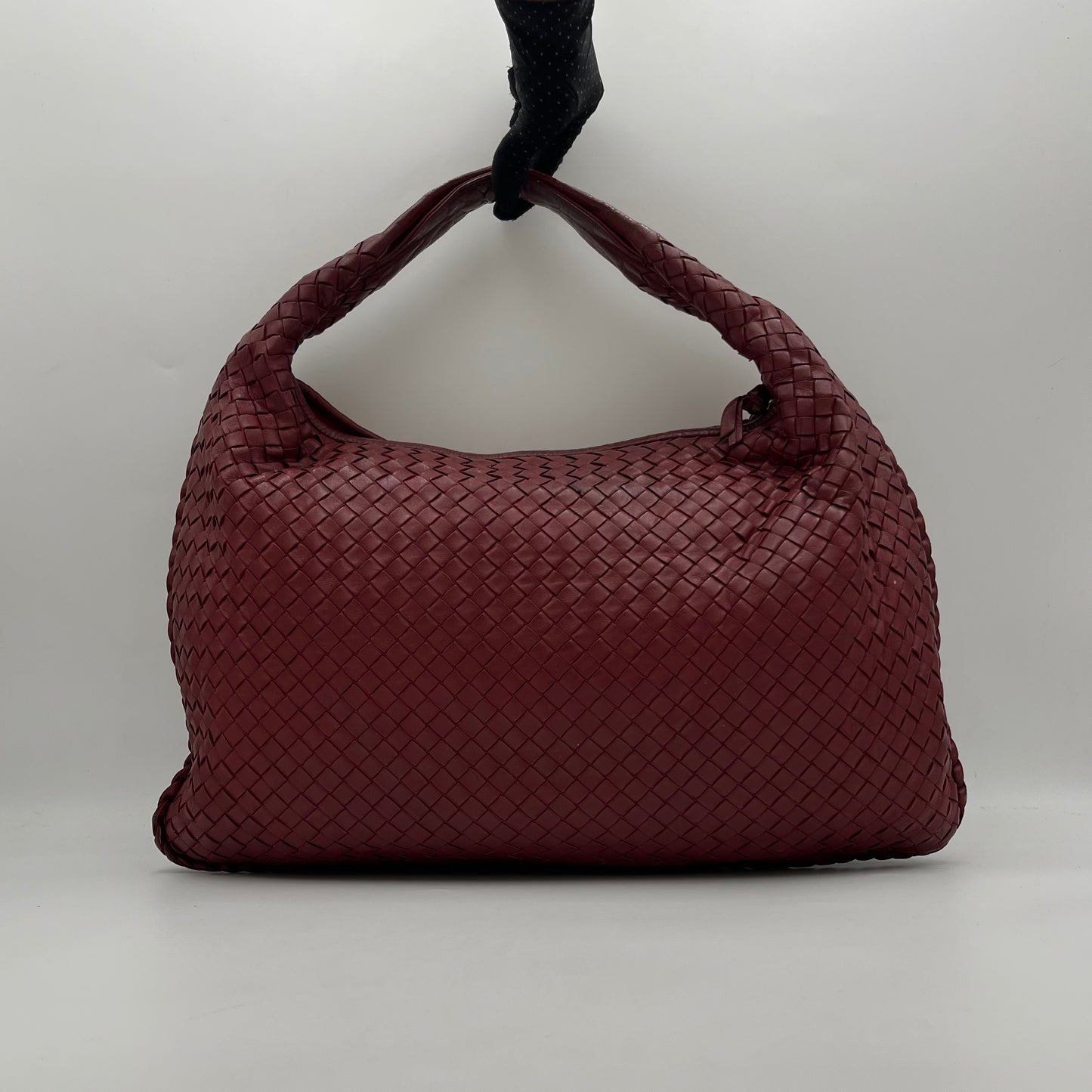Bottega Veneta Red Intrecciato Large Hobo Shoulder Bag